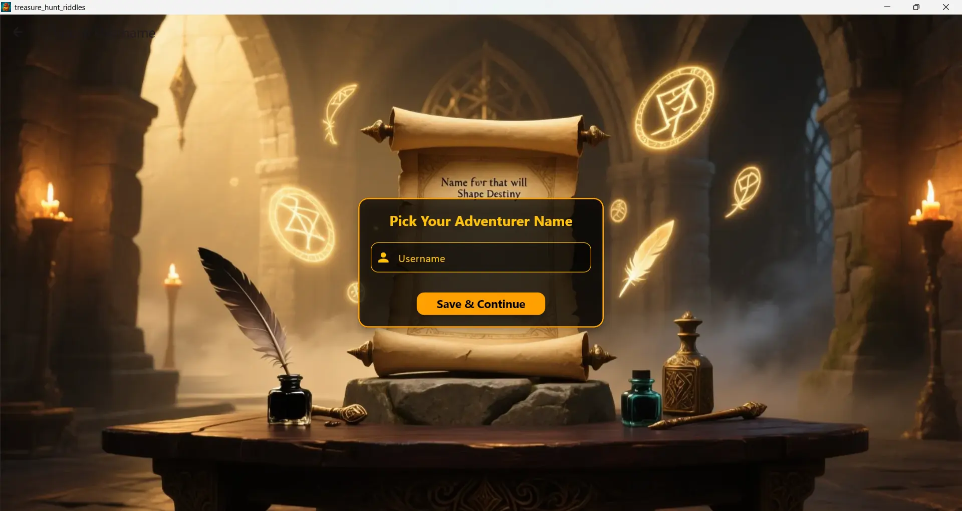 Treasure Hunt Riddles main interface preview