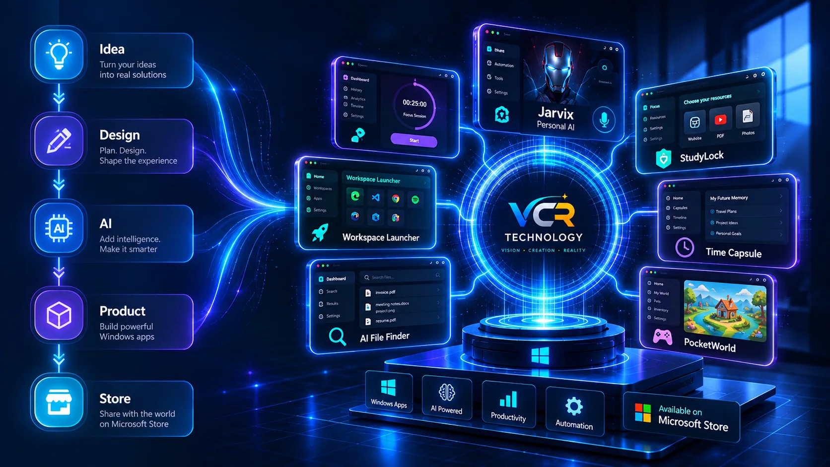 VCR Technology Windows application portfolio